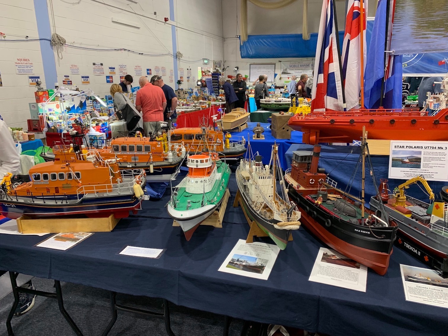 Left side of display showing lifeboats